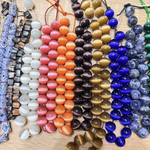 Glass beads semi-precious and bone like new for komboloi or necklace