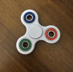 Fidget spinner used, white