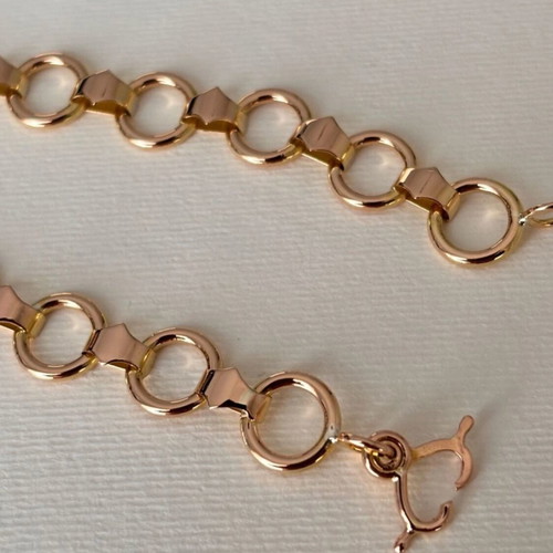 Yellow gold k14 bracelet like new, handmade