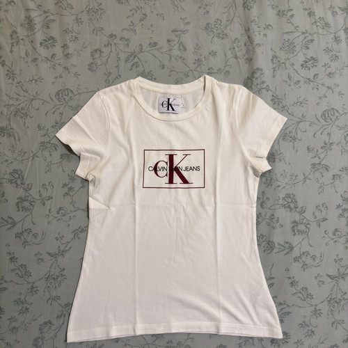 Calvin Klein Jeans white short-sleeve T-shirt like new, size S