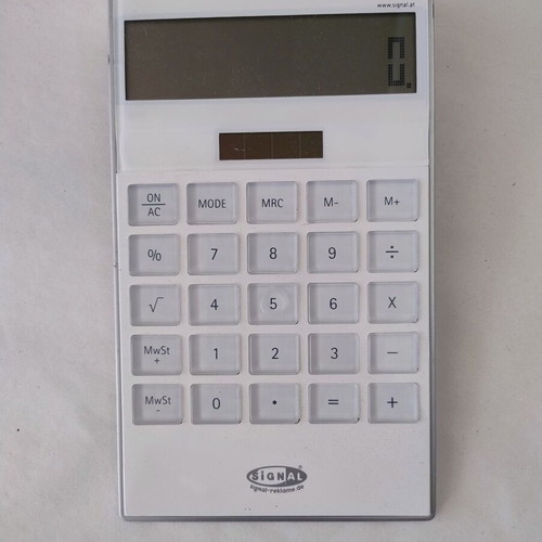 Calculator used, missing battery cover