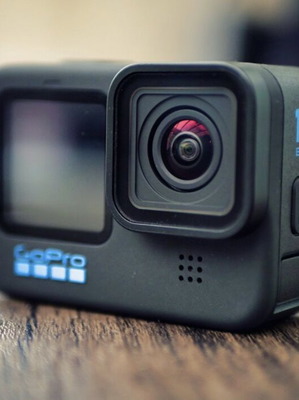 GoPro Hero 10 action camera used