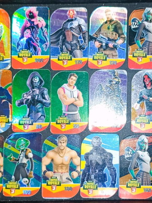 Fortnite metal tags like new, 24 pieces, Battle Royale Chapter 2 & 3