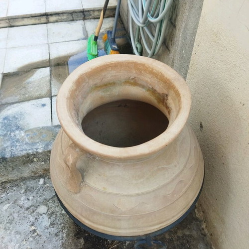 Πήλινο Πυθάρι Κριτικό χειροποίητο σε άριστη κατάσταση με βάση