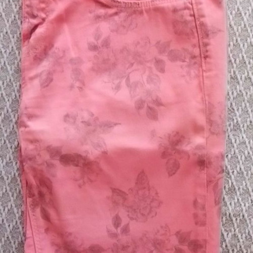 Printed pink slim pants Zara Trafaluc size 36