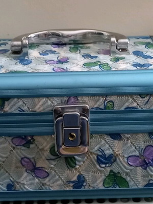 Necessar new turquoise with mirror for cosmetics