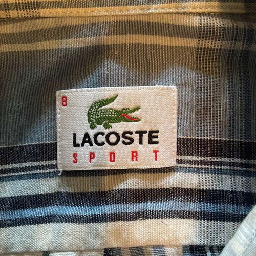 Lacoste children's short-sleeve checkered shirt size 8