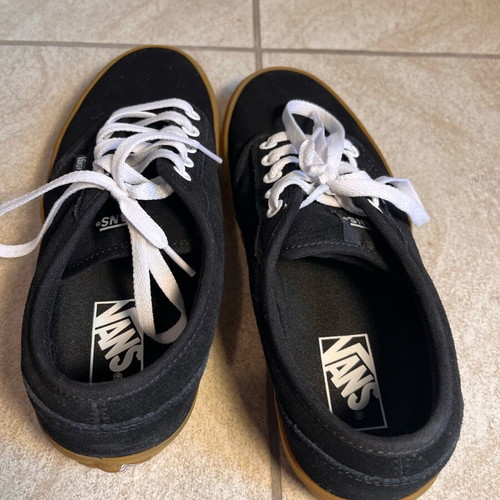 Vans Era black with brown sole like new athletic shoes size 39