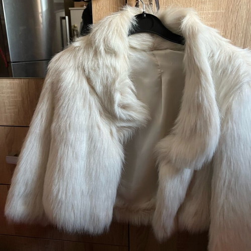 Fur bolero like new, not very short