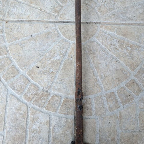 Vintage iron fireplace shovel forged