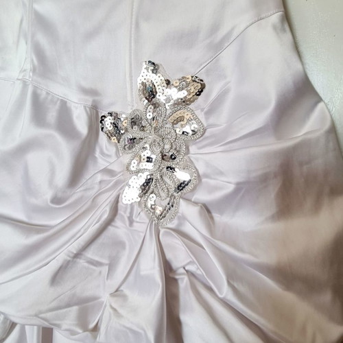 Strapless short dress white like new, size 1