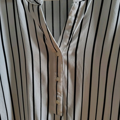 Black and white blouse with buttons new, size XL