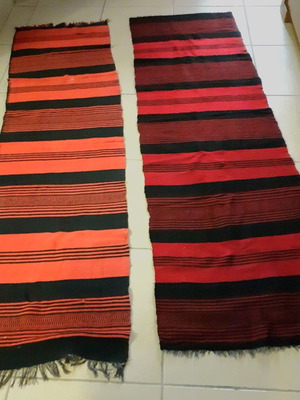 Handmade kilim runners used, 200x60 cm, set of 2 pieces