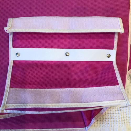 Organizer with 6 compartments pink new