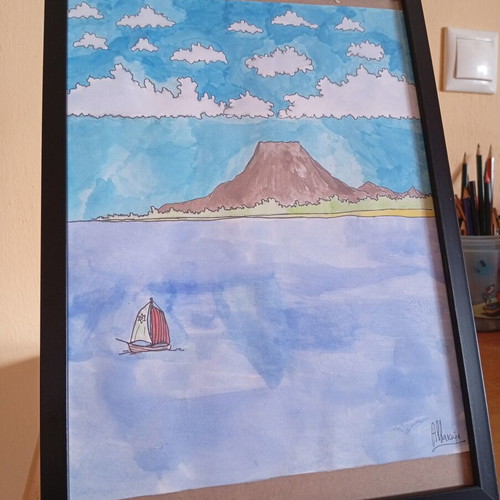 Painting Lost in the Tropics new, watercolor and pencil