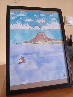 Painting Lost in the Tropics new, watercolor and pencil