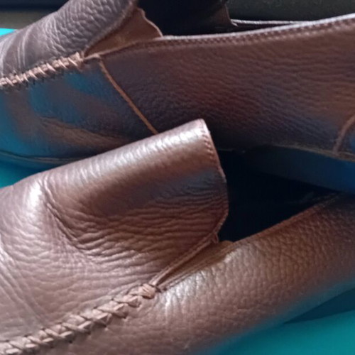 Men's brown loafers GK Uomo Gianna Kazakou size 43 used leather