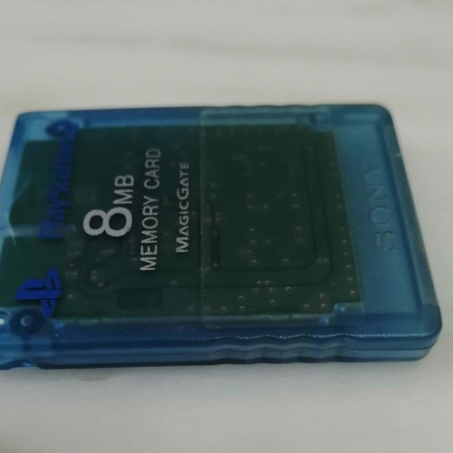 Sony PlayStation 2 Memory Card, genuine, translucent blue (Island Blue)