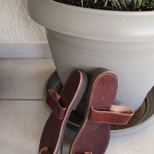 Kouros summer sandals, brown, size 39