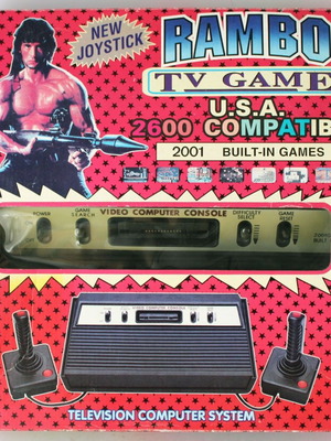 Vintage 80's Rambo TV Game 2600 Clone Console με ενσωματωμένα παιχνίδια καινούργιο