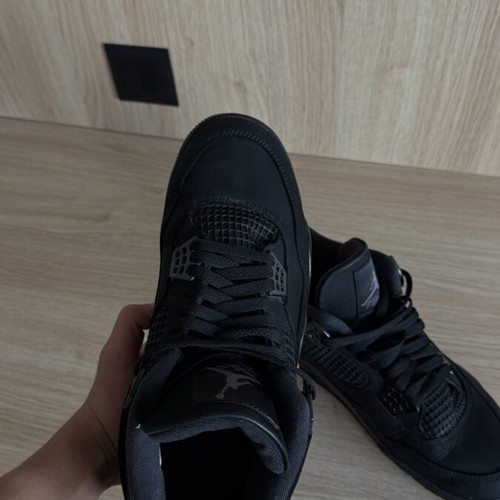 Jordan 4 Retro Black Cat sneakers like new, size 47.5, black