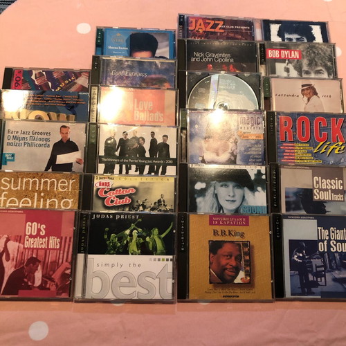 CD collection used, pack of 23, pop rock blues heavy metal jazz