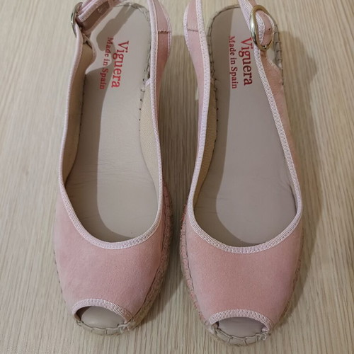 Viguera espadrilles like new, size 41, pink, platform 6.5 cm