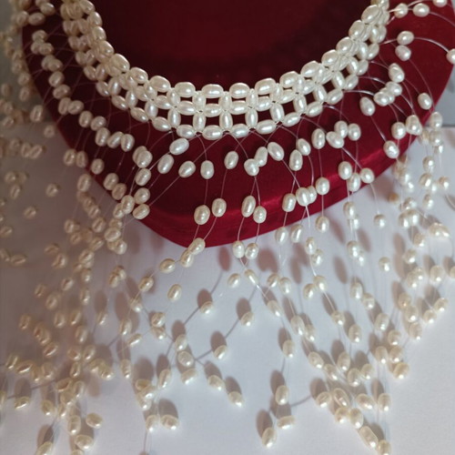 Necklace Vrochi with Freshwater Pearls, 35cm Length, 14K Clasp like new