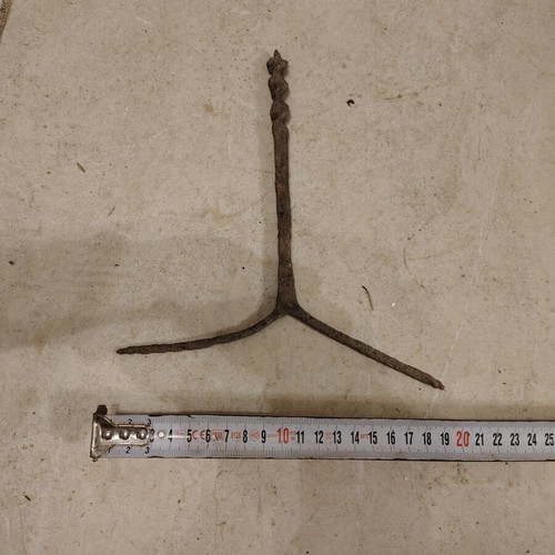 Antique metal drill restored