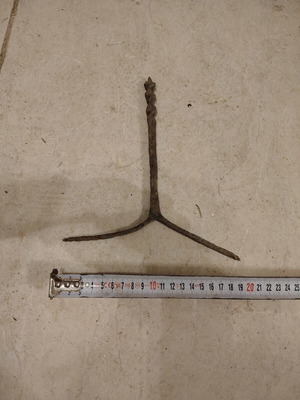 Antique metal drill restored
