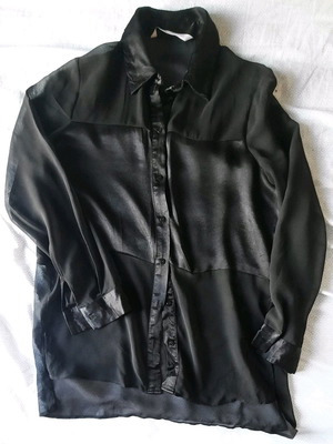 Zara transparent shirt black, worn once, size XS to M