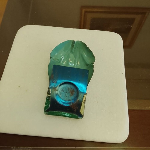 Vintage tin frog toy with lithography used