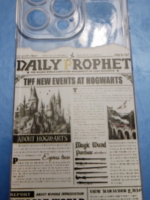 Θήκη iPhone 16 Pro Max διαφανής Harry Potter Daily Prophet με προστασία κάμερας καινούργια