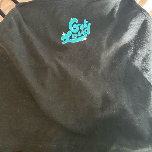 Crop top with back cords like new, size M, black
