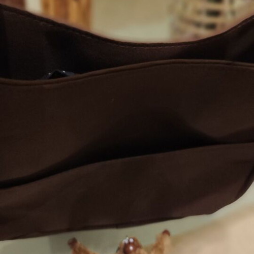 Brown shoulder bag new with external pocket