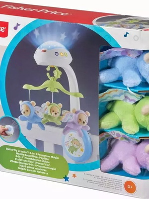 Fisher Price Butterfly Dreams musical baby mobile with rotating bears
