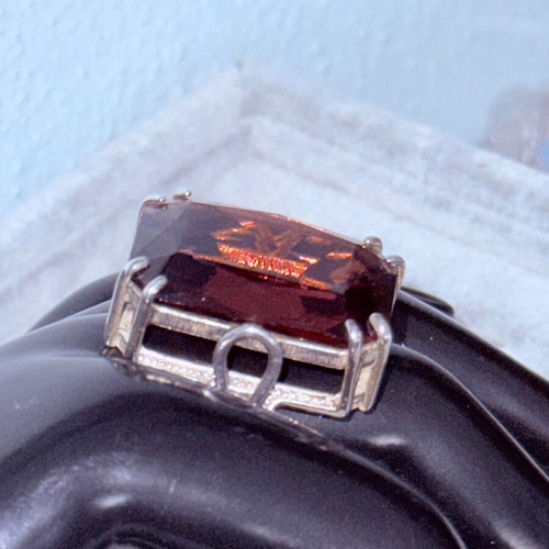 Silver evening ring Etalon Jenavi with Swarovski stone new