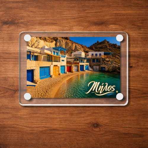 Acrylic fridge magnet 6x9cm – Milos, Greek Summer collection