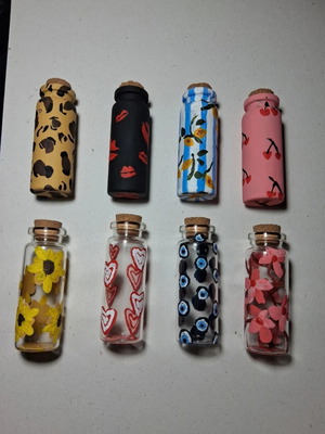 Handpainted small decorative bottles like new