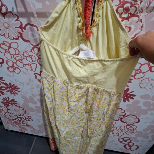 Floral dress like new, size M, yellow and orange