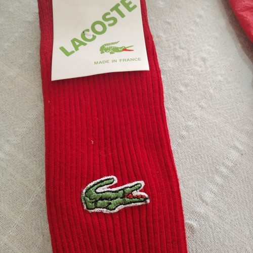 Lacoste unisex red socks