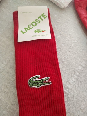 Lacoste unisex red socks