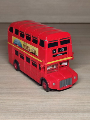 Mattel Disney Pixar Cars London Double Decker Bus used, metal