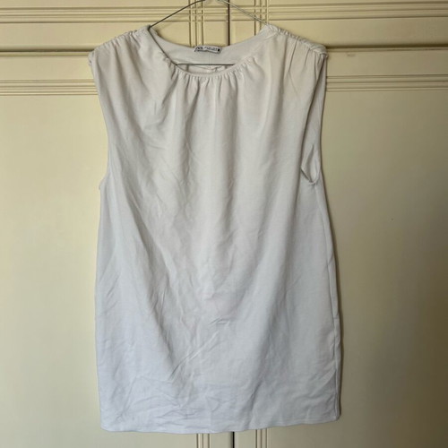 Zara mako dress large like new, white