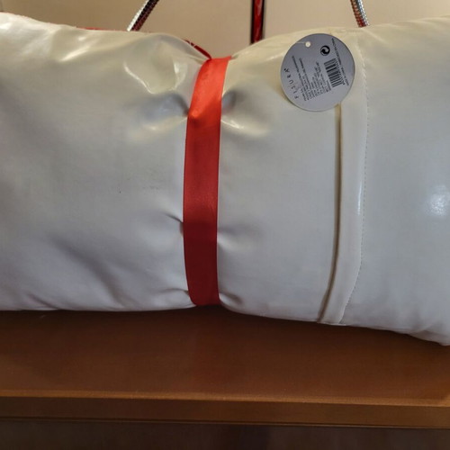 Plastic Kiss Me pillow new with ribbon