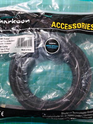 Sharkoon HDMI cable new 5 meters high speed