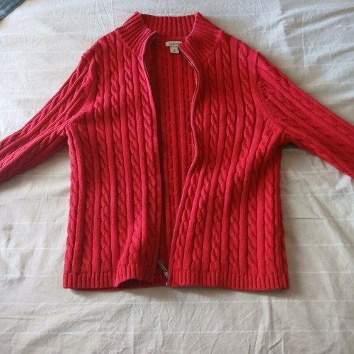Red cardigan size M like new