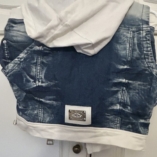 Mexton set with shorts and hood, like new, blue