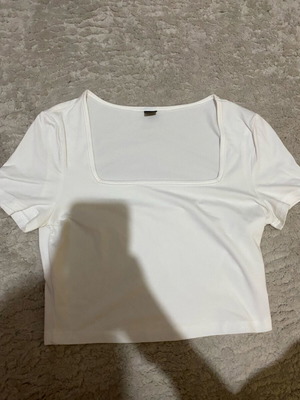 Shein crop top white new size M