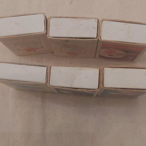 Set of 6 collectible matchboxes used, Greek